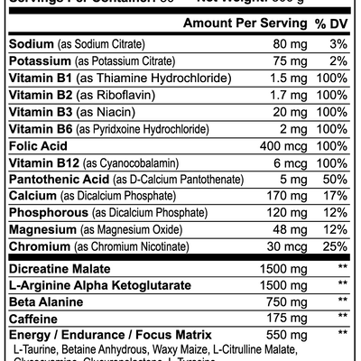 Nitric Shock Pre-Workout Powder (Fruit Punch)
